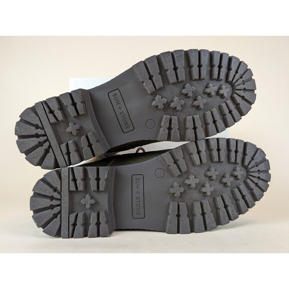 Sun Stone Glenn Winter Boots Mens 11 M Olive Faux Fur Trimmed Lace Up Shoes NWB - Picture 7 of 10